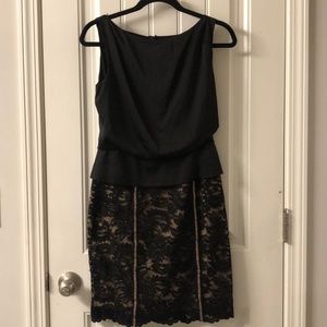 •Black and tan dress•